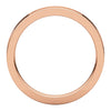 14k Rose Gold 3mm Flat Comfort Fit Band, Size 5