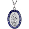 26.00x20.00 mm St. Christopher Medal with 24 inch Chain in Sterling Silver