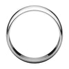 14k White Gold 8mm Half Round Light Band, Size 9