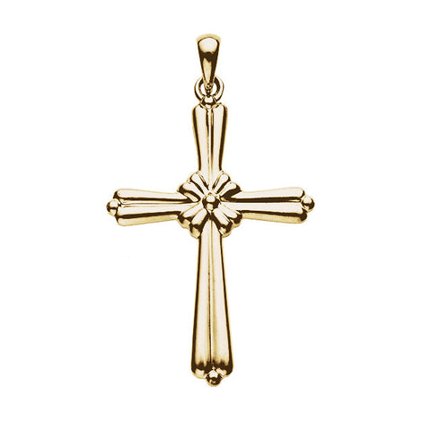 14k Yellow Gold Cross Pendant