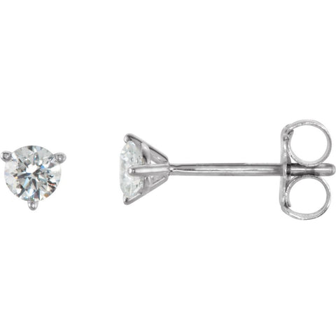 14k White Gold 1/4 CTW Diamond Stud Earrings