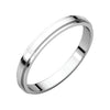 02.50 mm Flat Edge Band in 14K White Gold ( Size 7 )