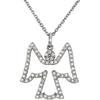 1/3 CTW Diamond Angel Necklace in 14K White Gold