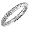14k White Gold Sculptural-Style Band, Size 5.5