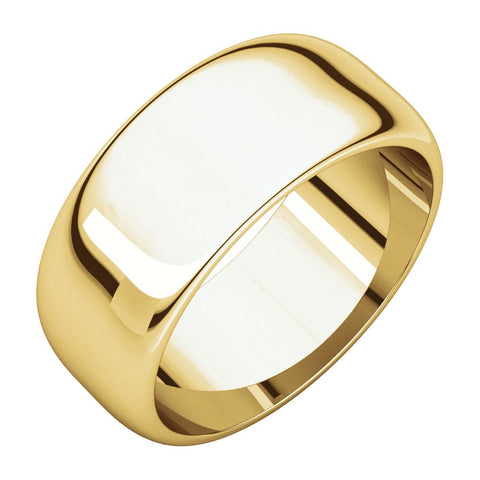 10k Yellow Gold 8mm Half Round Band, Size 5.5
