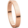 14k Rose Gold 3mm Flat Band, Size 6