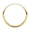 14k Yellow Gold 2mm Half Round Light Band, Size 7