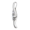 14k White Gold 5/8 CTW Diamond Two Stone Pendant