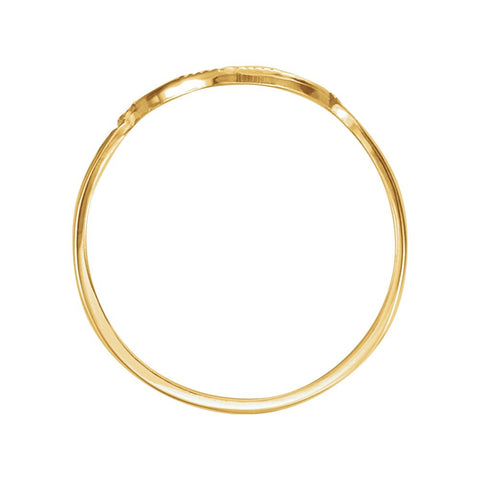 14k Yellow Gold Sacred Heart of Jesus Ring, Size 6