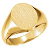 12.00X10.00 mm Oval Signet Ring in 10k Yellow Gold ( Size 6 )