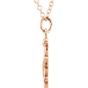 14k Rose Gold Letter "J" Lowercase Script Initial Necklace