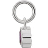 Sterling Silver Imitation Garnet Birthstone Charm