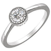 14K White Gold Sapphire "April" Birthstone Ring (Size 6)