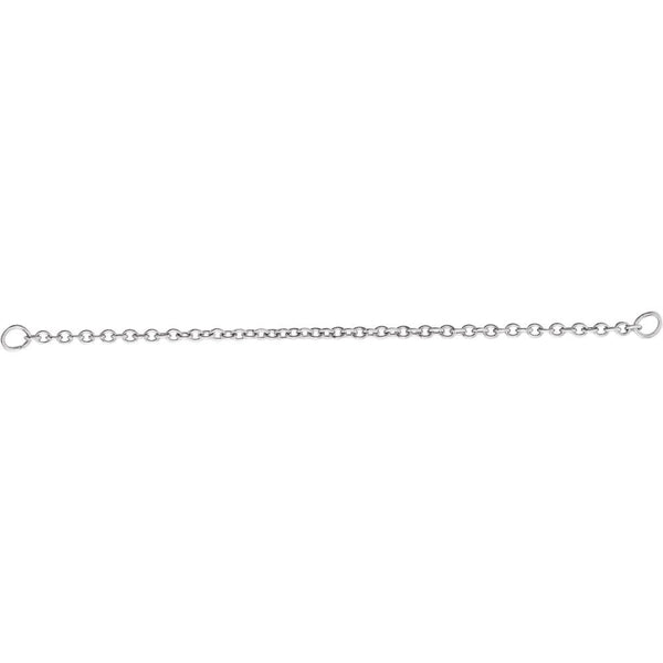 14k White Gold Safety Chain with Jump Ring