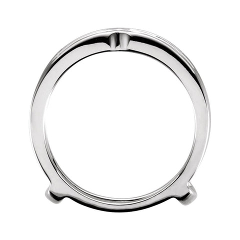 14k White Gold 1/4 CTW Diamond Ring Guard, Size 7