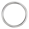 14k White Gold 6mm Coin Edge Design Band Size 10