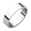 05.00 mm Flat Band in 10K White Gold ( Size 9 )