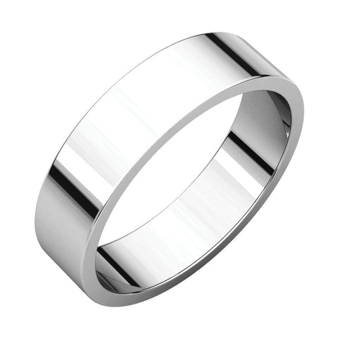 Sterling Silver 5mm Flat Band, Size 4