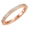 1/3 CTW Diamond Anniversary Band in 14K Rose Gold (Size 5)