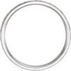 14k White Gold 4mm Flat Comfort Fit Milgrain Hammer Finish Band Size 8