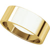 10k Yellow Gold 7mm Flat Band, Size 7