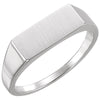 Sterling Silver Men's Rectangle Signet Ring, Size 11