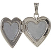 14k White Gold 13.5x12.75mm .010 CTW Diamond Heart Locket