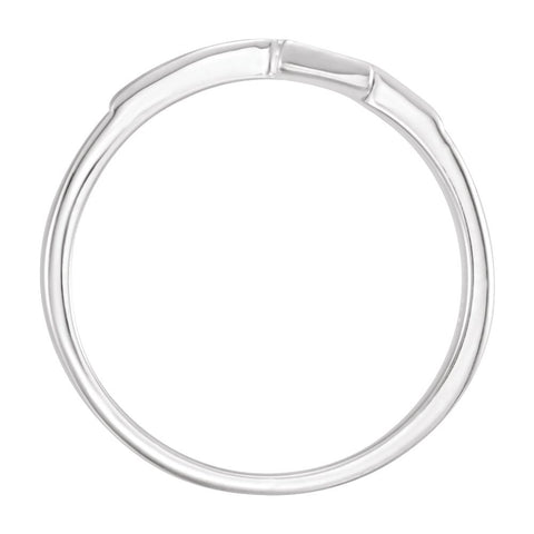 Sterling Silver The Rugged Cross® Chastity Ring with Packaging Size 11