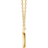 14k Yellow Gold 3/8 CTW Diamond Rectangle 16-18" Necklace