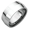 14k White Gold 8mm Knife Edge Comfort-Fit Wedding Band for Men, Size 12