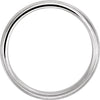 14k White Gold 5mm Knife Edge Comfort Fit Milgrain Band Size 8