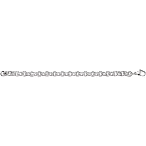 Sterling Silver 7.75mm Cable Bracelet