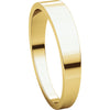 14k Yellow Gold 4mm Flat Tapered Band, Size 10