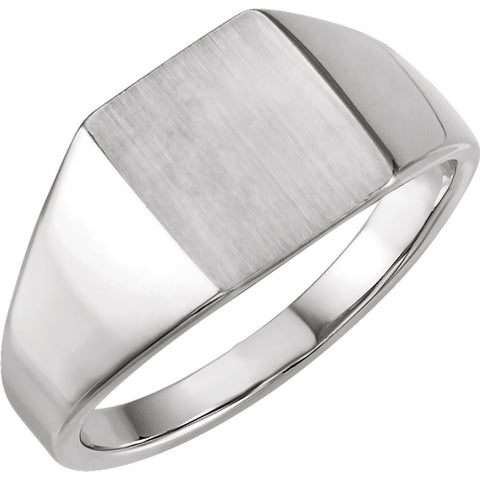 Sterling Silver Signet Ring for Men, Size 11