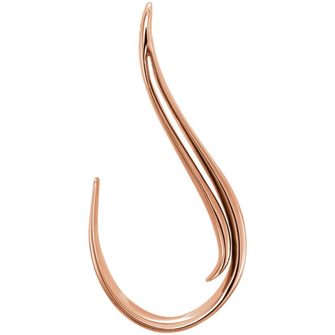 14k Rose Gold Freeform Pendant