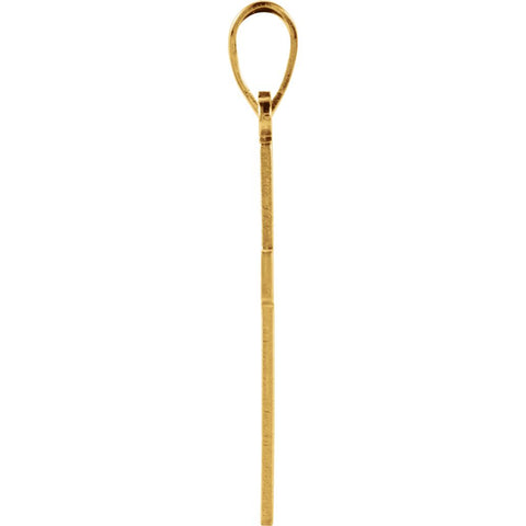 14k Yellow Gold 18X12mm Cross Pendant