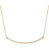 14k Yellow Gold 1/6 ctw. Diamond Bar 16-18-inch Necklace