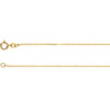 1.0 mm Solid Diamond-Cut Cable Chain in 14k Yellow Gold ( 16-Inch )