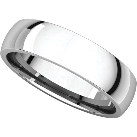 Sterling Silver 5mm Light Comfort Fit Band, Size 4