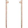 14k Rose Gold 2 3/4 CTW Diamond Inside/Outside Hoops