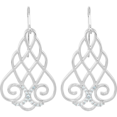 Sterling Silver Filigree Scroll Earrings