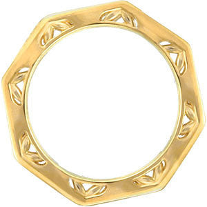 14k Yellow Gold 1/2 CTW Diamond Anniversary Band Size 6
