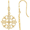14k Yellow Gold Decorative Earrings