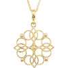 Decorative Dangle Pendant in 14k Yellow Gold ( 18.00-Inch )