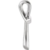 14k White Gold Cross Pendant