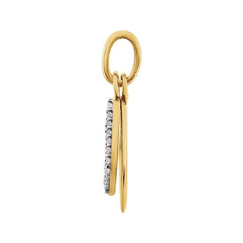14k Yellow Gold .08 CTW Diamond Pendant