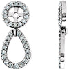 14K White Gold 1/3 CTW Diamond Earring Jackets