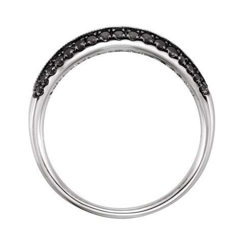 14k White Gold Knife-Edge Anniversary Band, Size 7