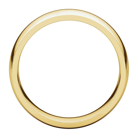 14k Yellow Gold 6mm Light Comfort Fit Band, Size 7.5