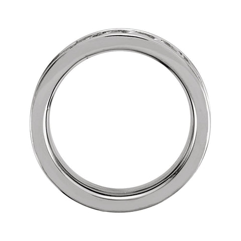 14k White Gold Celtic Design Band, Size 8